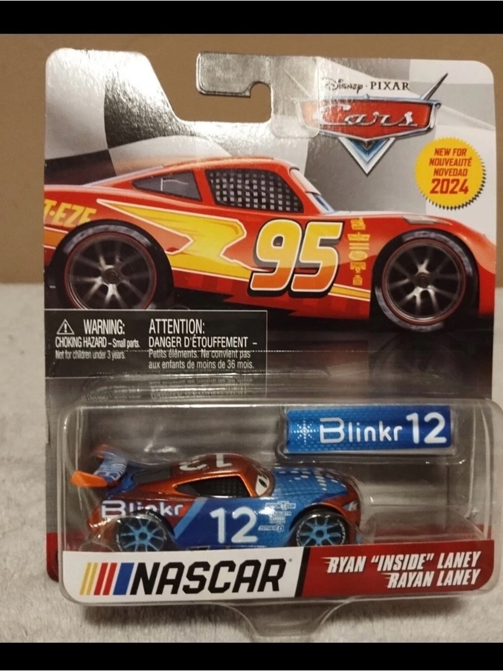 Cars Blinkr 12 Ryan "Inside" Laney Blue Toy Car
